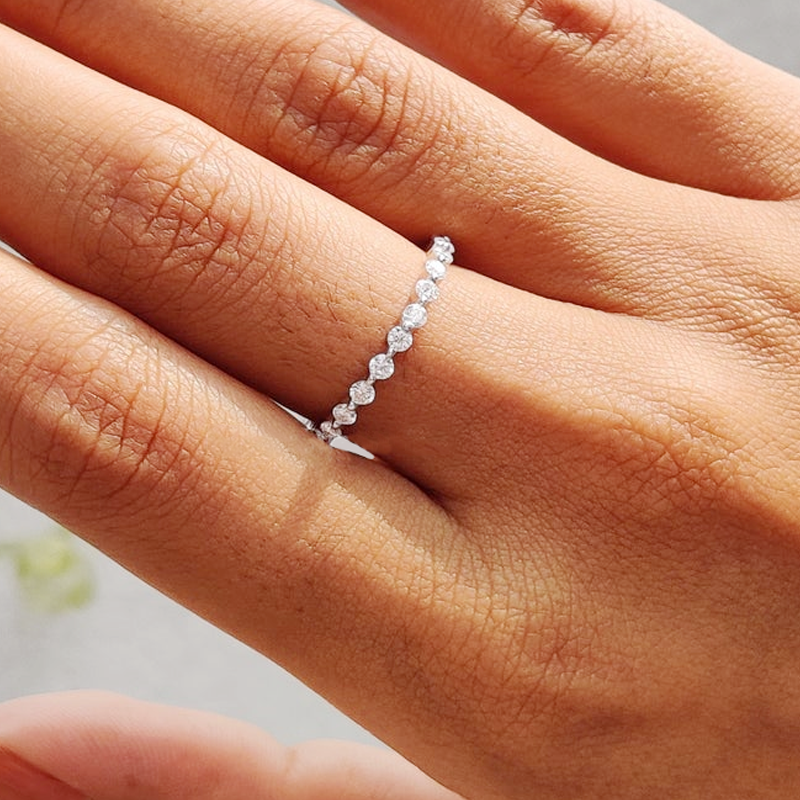 1.50 Ct. Round cut Moissanite Engagement Ring by Black Jack