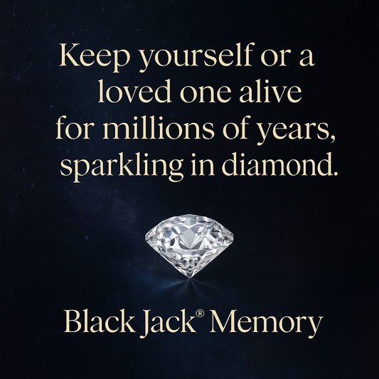 Emerald Cut Memorial Diamond Ring – 1 to 3 Carat – Pet Ashes or Hair to Diamond – Lab-Grown – White Gold – Black Jack Memory