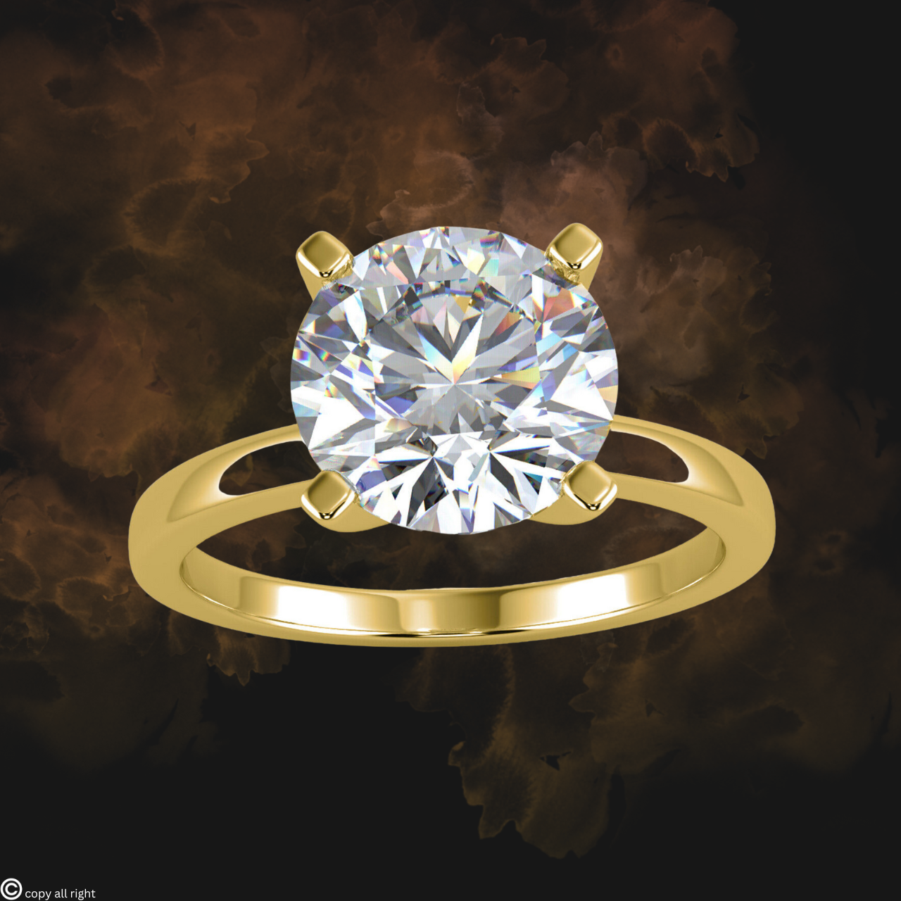 2.00 Ct. Lab Grown Diamond Solitaire Engagement Ring – IGI Certified, D Color VVS1 Excellent Cut, 14K Yellow Gold by Black Jack®