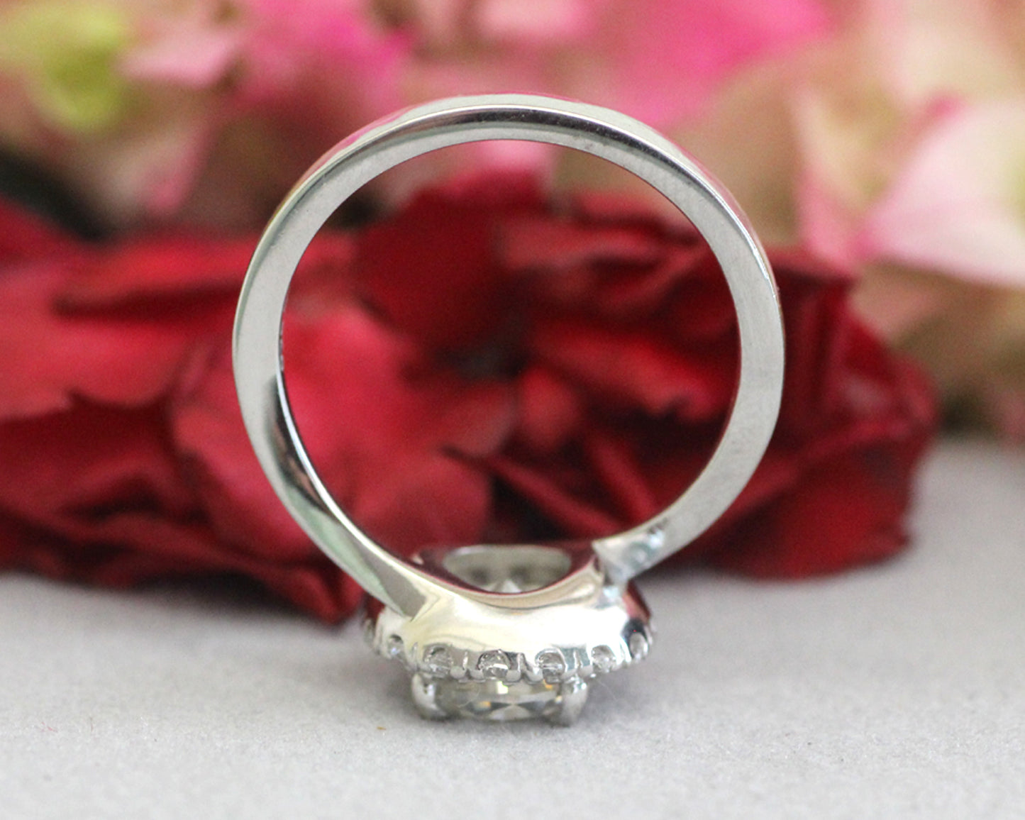 Round Solitaire Moissanite Engagement Ring 3.00 Ct. in 925 Silver by Black Jack