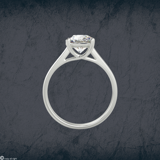 1.50 Ct Round Lab Grown Diamond Engagement Rings in 14K White Gold