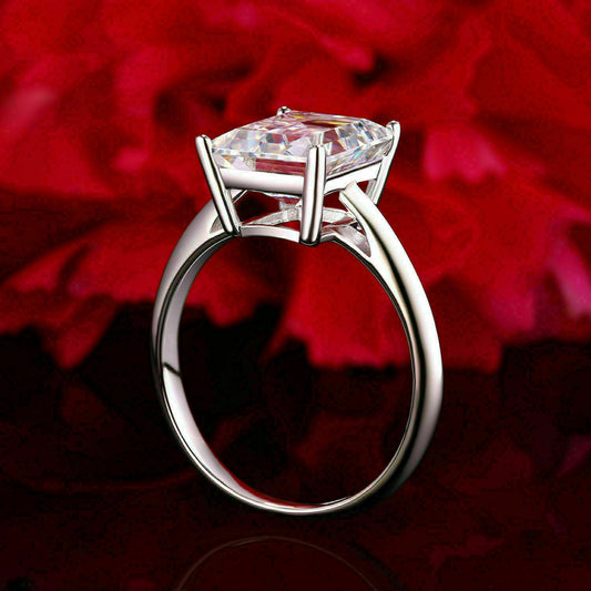 2.50 Ct. Emerald cut Moissanite Engagement Ring by Black Jack