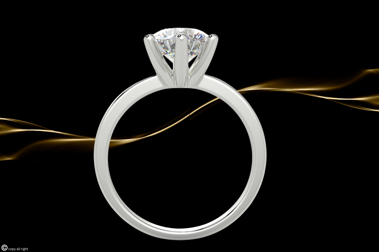 1.50 Ct Round Lab Grown Diamond Engagement Rings in 14K White Gold