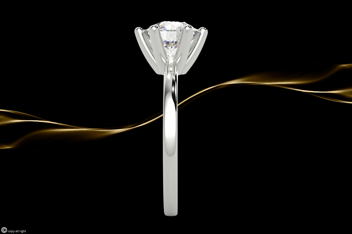 1.50 Ct Round Lab Grown Diamond Engagement Rings in 14K White Gold