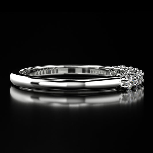 1.00 Carat Lab-Grown Diamond Wedding Band Round Cut in 14K White Gold