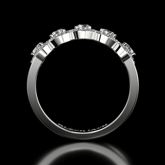 2.75 Carat Lab-Grown Diamond Wedding Band Round Cut in 14K White Gold
