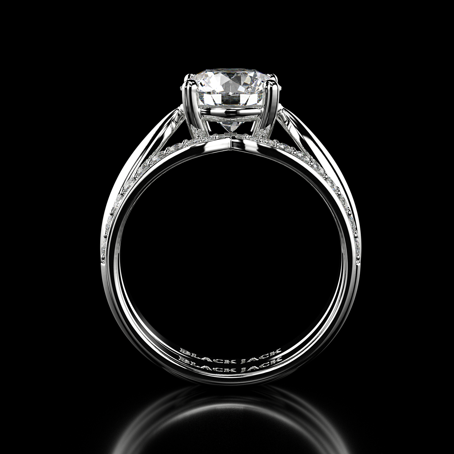2.15 Ct Round Cut VS1/EF Lab Grown Diamond Engagement Ring Set 14K White Gold