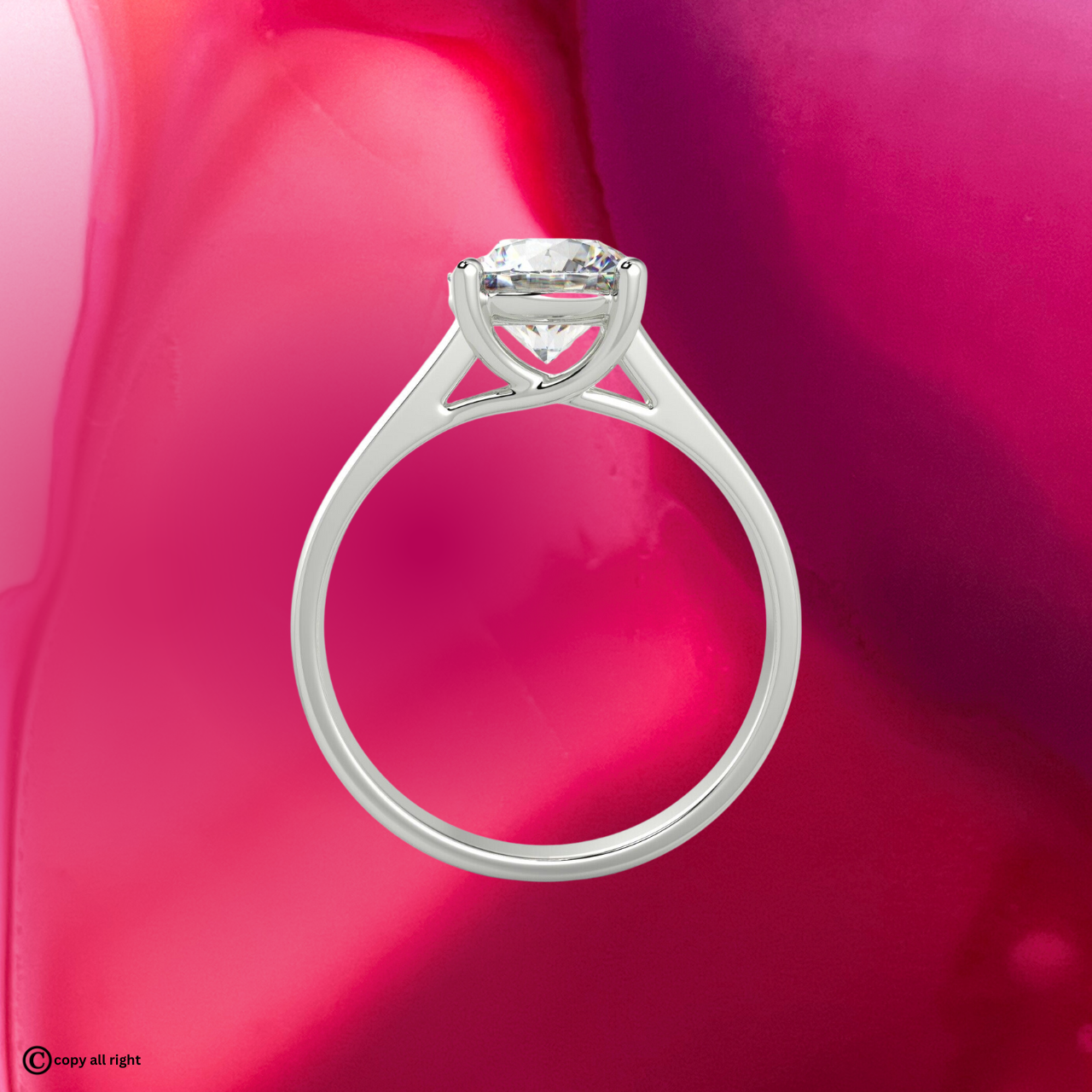 2.00 Ct Lab Grown Diamond Solitaire Engagement Ring – D Color, VVS1, Excellent Cut, IGI Certified in 14K White Gold by Black Jack®