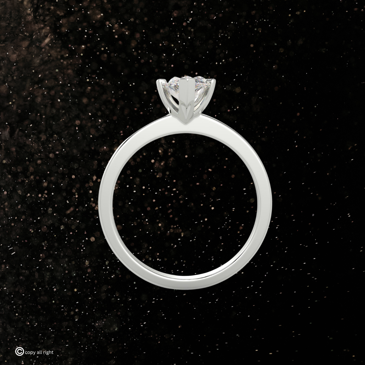 2.20 Ct Round Shape Real Lab Grown Diamond Solitaire With Accents Ring in 14K White Gold