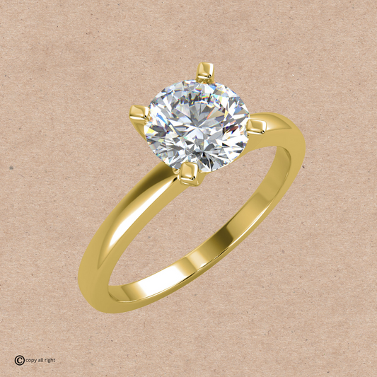 4 Prong Solitaire 1.00ct Real Lab Grown Diamond Engagement ring by BlackJack