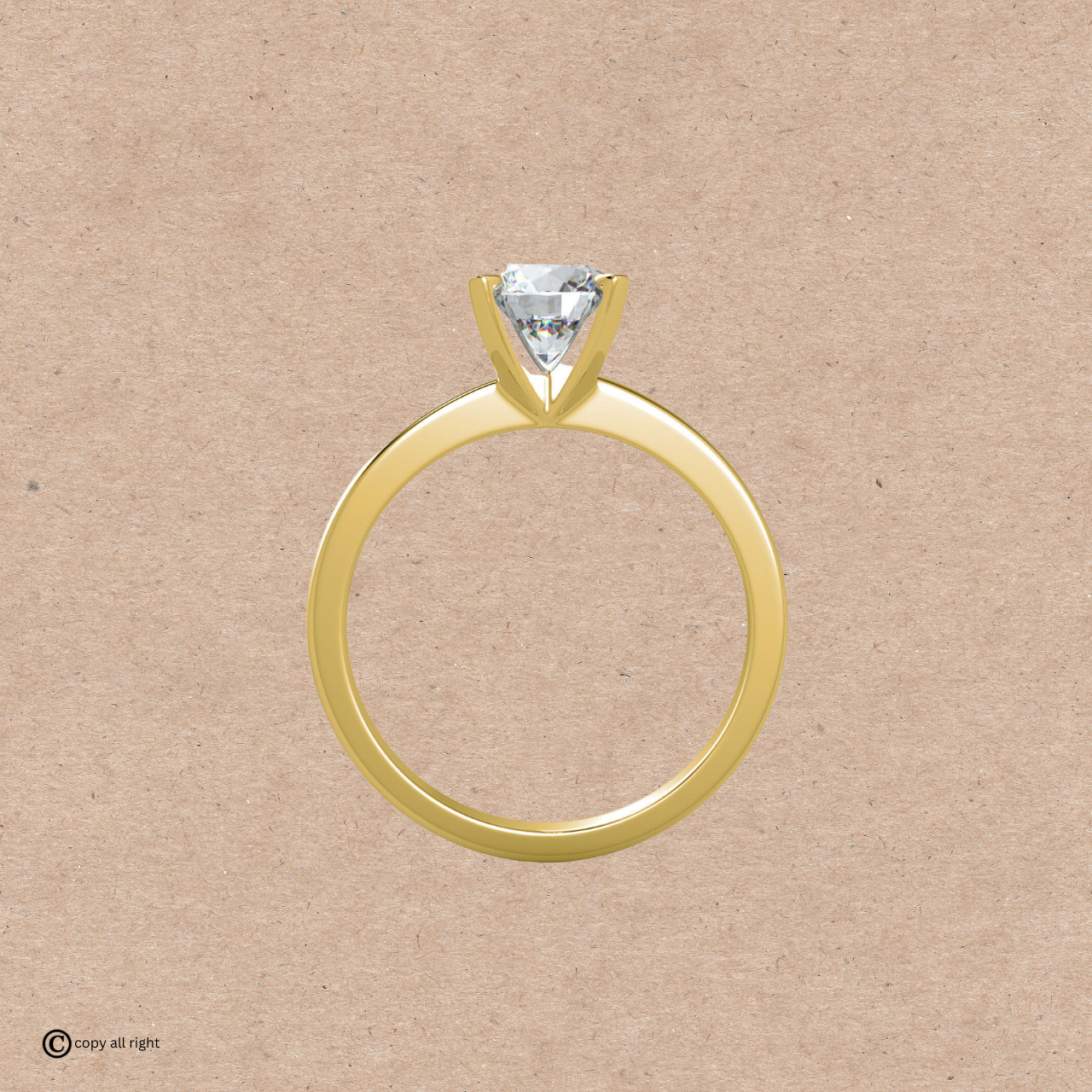 4 Prong Solitaire 1.00ct Real Lab Grown Diamond Engagement ring by BlackJack