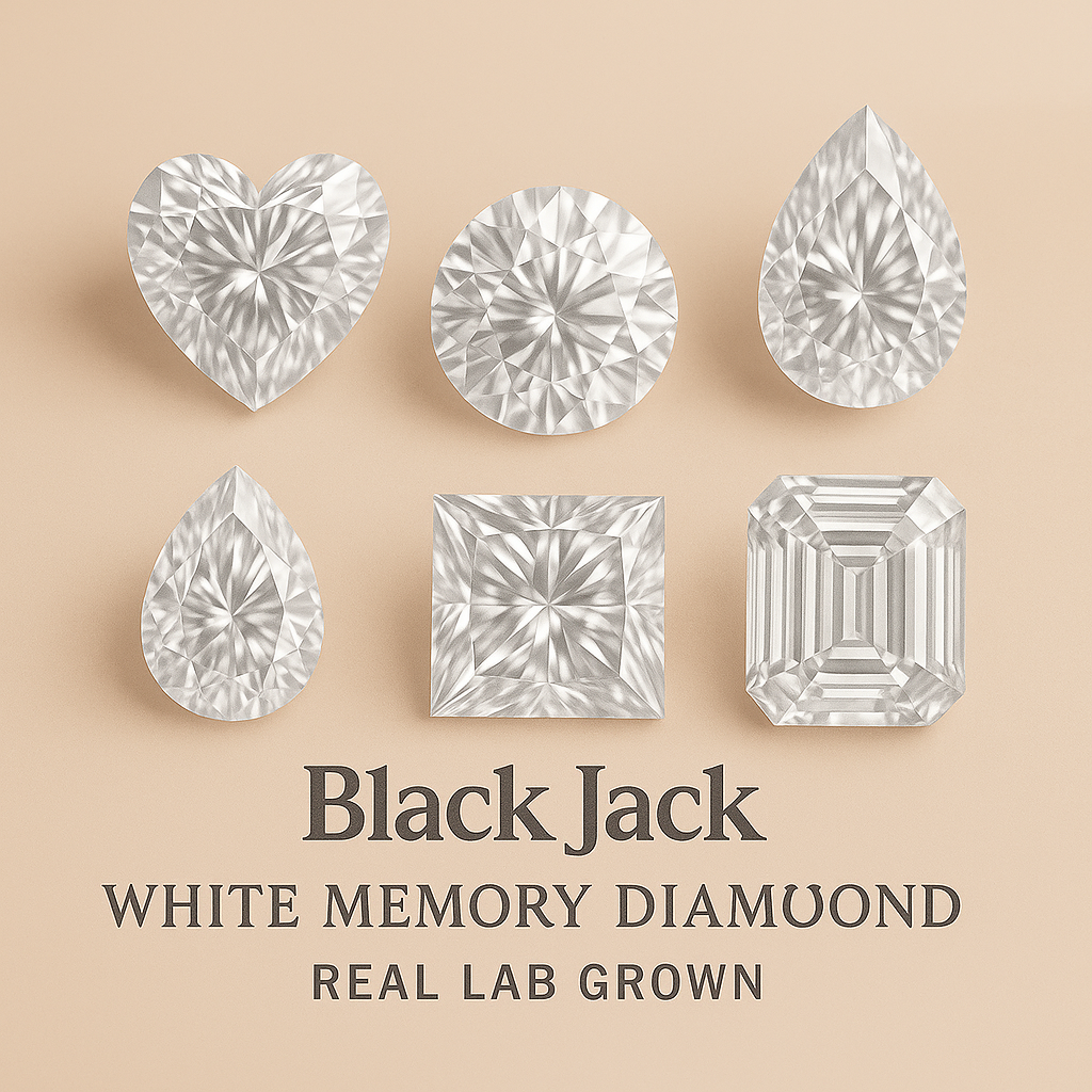 Loose White Lab-Grown Diamond from Ashes or Hair – Memorial Diamond for Pets or Loved Ones | Black Jack Memory