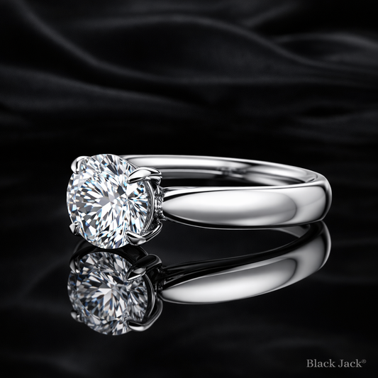 1.00 Carat Lab-Grown Diamond Classic Solitaire Engagement Ring – Round Brilliant in 14K White Gold