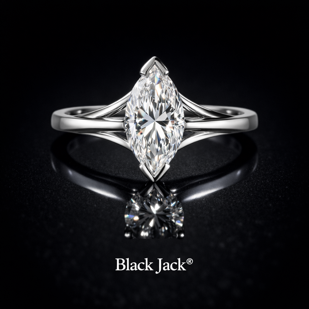 2.00 Carat Marquise Cut Lab-Grown Diamond Solitaire Engagement Ring in 925 Sterling Silver