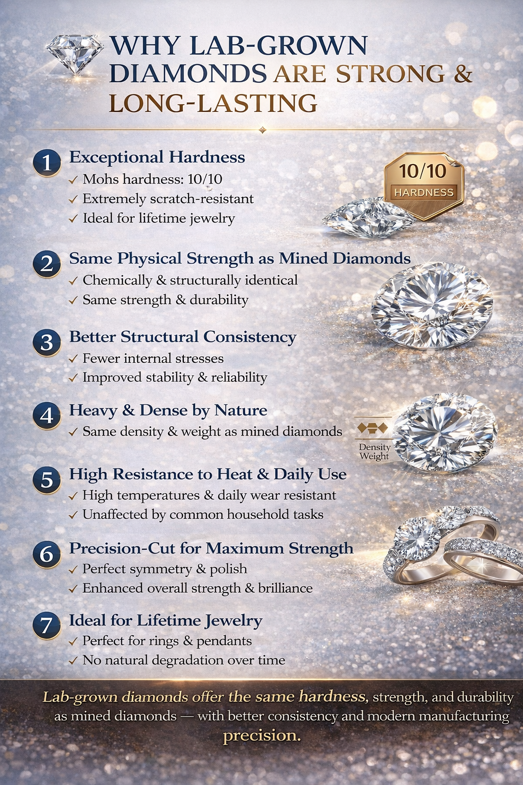 0.54 Carat Lab-Grown Diamond Wedding Band Round Cut in 14K White Gold