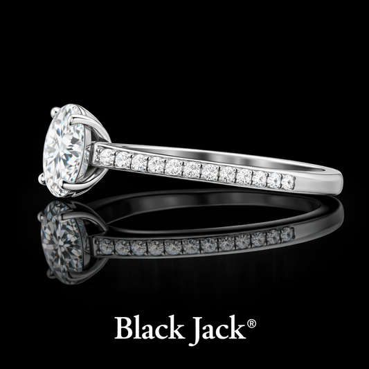 2.35 Carat Lab-Grown Diamond Engagement Ring – Round Cut in 14K White Gold