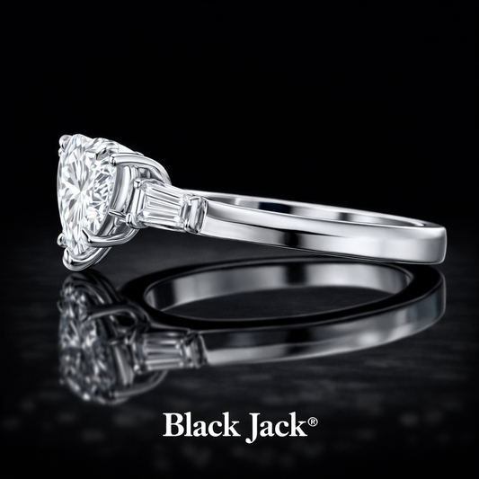 2.40 Carat Lab-Grown Diamond Engagement Ring – Heart Cut in 14K White Gold