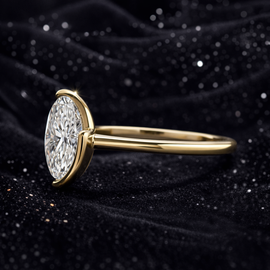 3 Carat Lab-Grown Diamond Solitaire Engagement Ring Oval Cut in 14K Yellow Gold IGI Certified