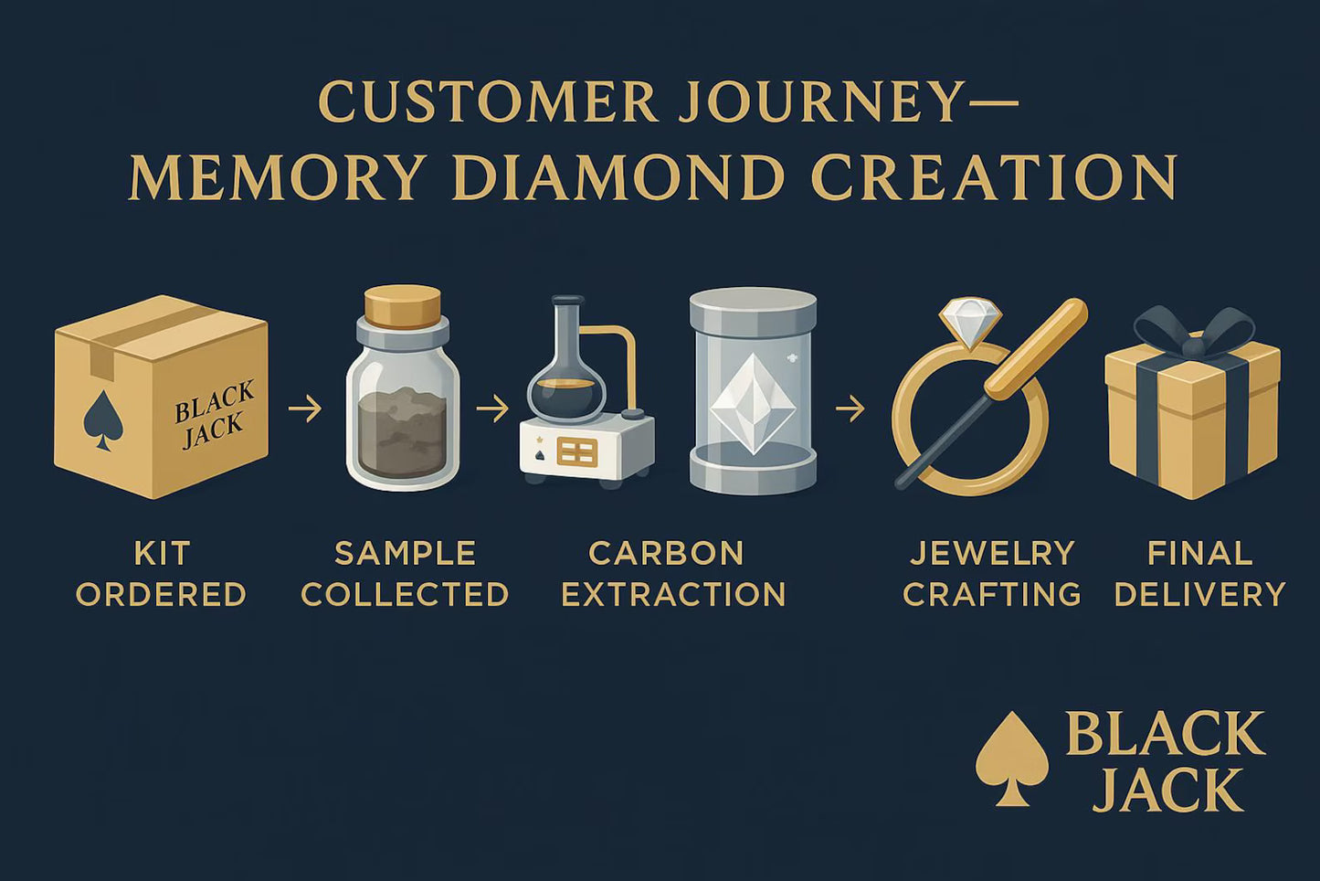 Ashes to Diamond – Custom Lab-Grown Memorial Diamond from Hair or Ashes | Black Jack® Memory USA