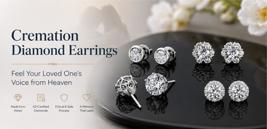 Cremation Diamond Earrings: Feel Your Loved One's Voice from Heaven