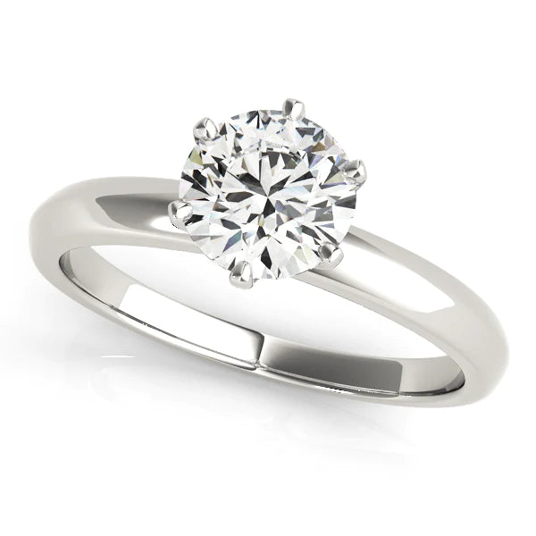 0.50ct Round Grown Diamond Engagement Rings in 14K White Gold