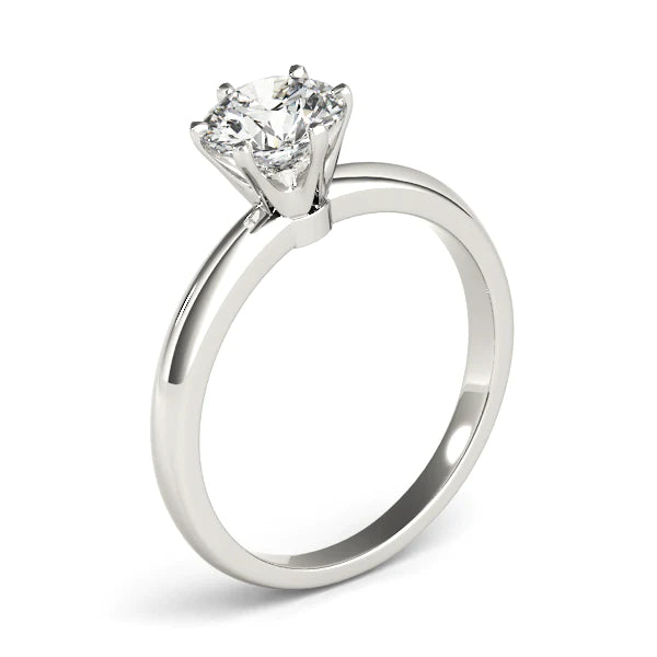 0.50ct Round Grown Diamond Engagement Rings in 14K White Gold