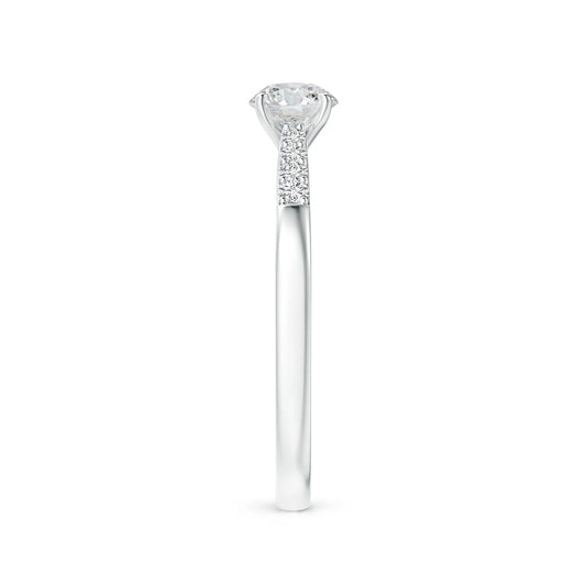 0.65ct Round Lab Grown Diamond Engagement Rings in 14K White Gold
