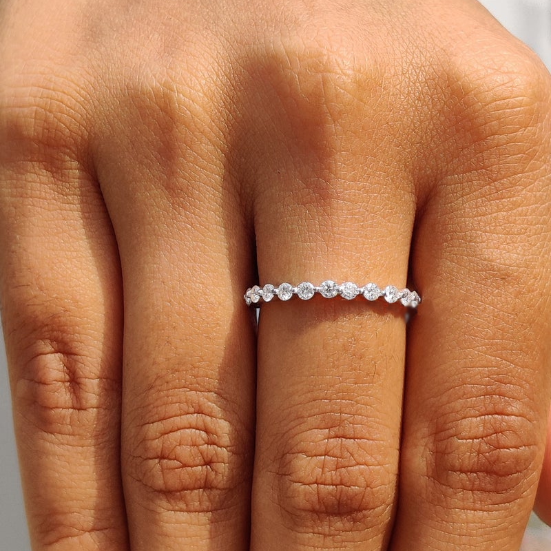 1.50 Ct. Round cut Moissanite Engagement Ring by Black Jack