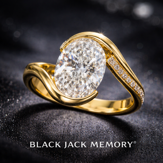 Memory Diamond Ring from Ashes – 1.70 CT Oval Cut Pet or Human Ashes to Diamond Women’s Wedding Ring in 14K Yellow Gold