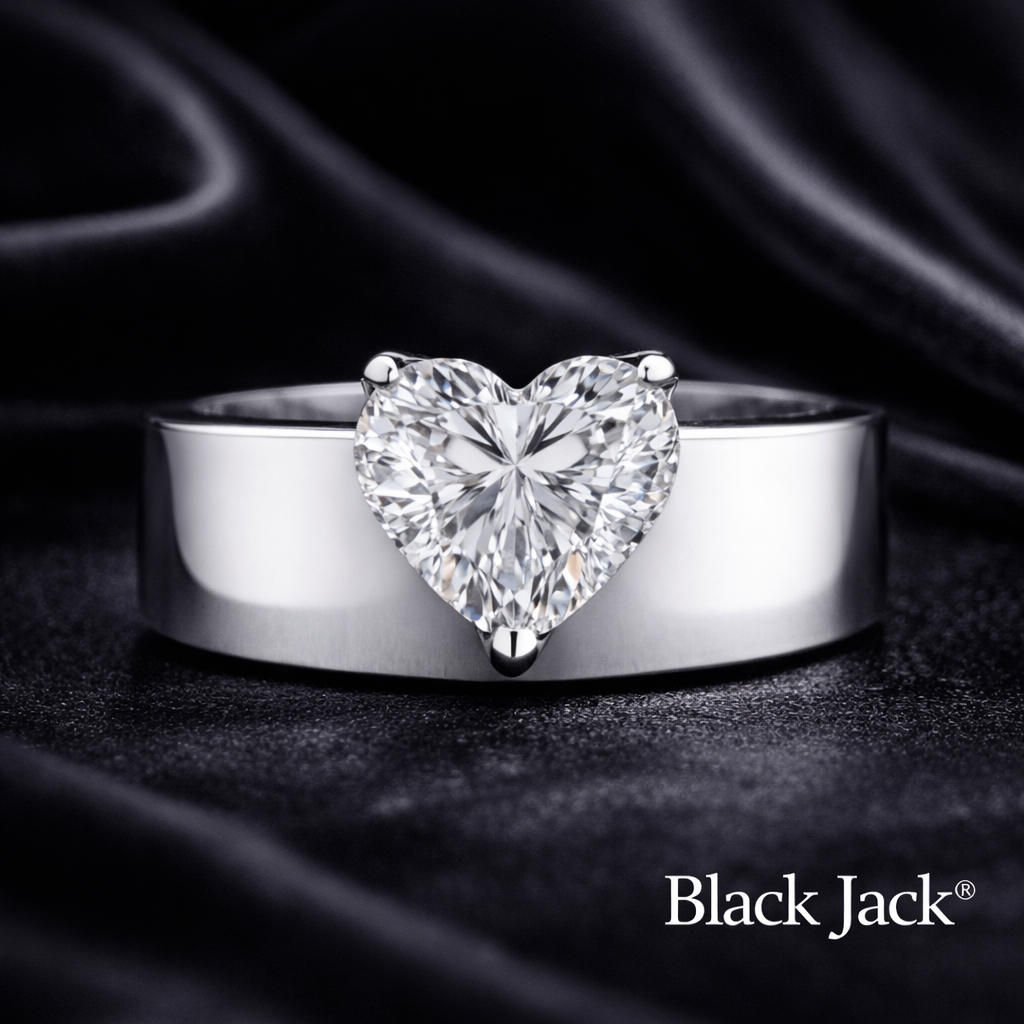 1.00 CT Heart Shape Memory Diamond Ring from Pet or Human Ashes – Lab Grown Diamond in 14K White Gold