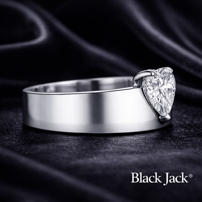 1.00 CT Heart Shape Memory Diamond Ring from Pet or Human Ashes – Lab Grown Diamond in 14K White Gold