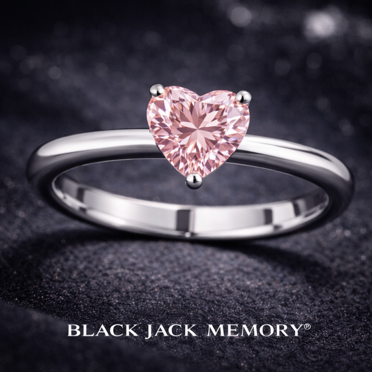 1.00 CT Pink Heart Memory Diamond Ring – Pet or Human Ashes to Lab Grown Diamond in 14K White Gold