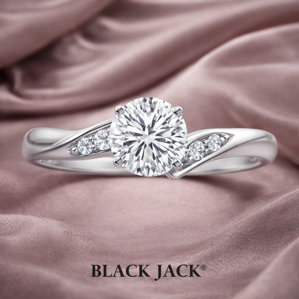 1.10 CT Lab Grown Diamond Engagement Ring  Round Cut  IGI Certified  14K White Gold