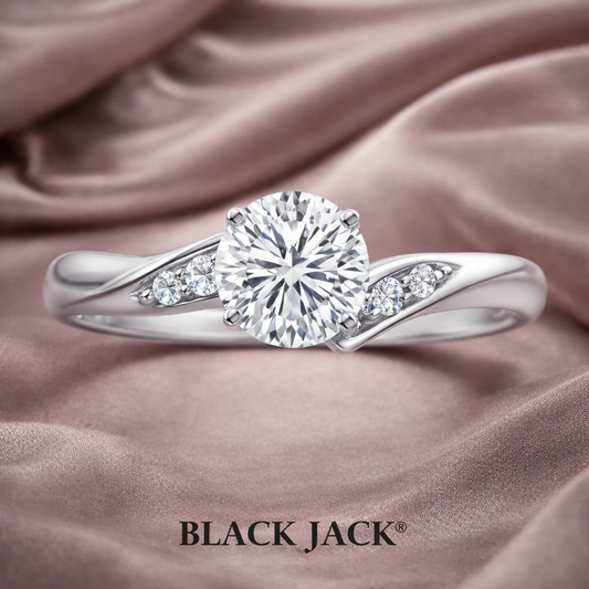 1.10 CT Lab Grown Diamond Engagement Ring  Round Cut  IGI Certified  14K White Gold