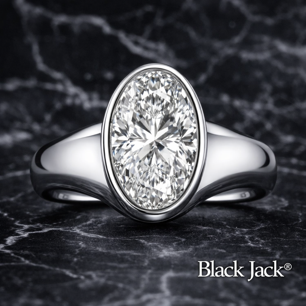 1.50 CT Oval Memory Diamond Ring from Pet or Human Ashes – Lab Grown Diamond in 14K White Gold