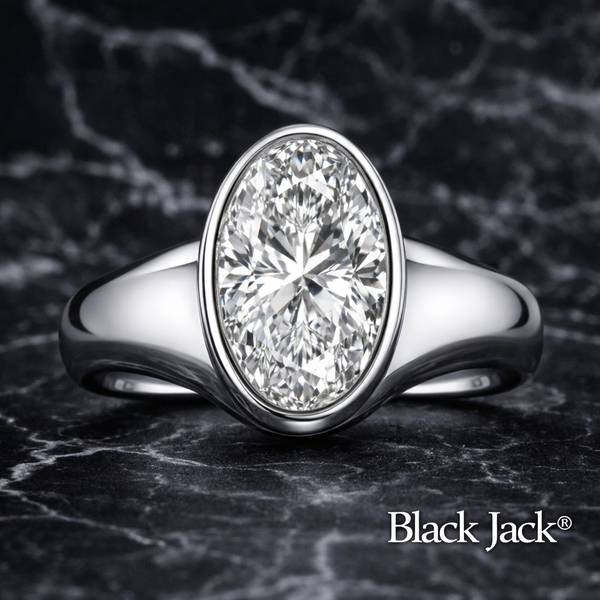 1.50 CT Oval Memory Diamond Ring from Pet or Human Ashes – Lab Grown Diamond in 14K White Gold