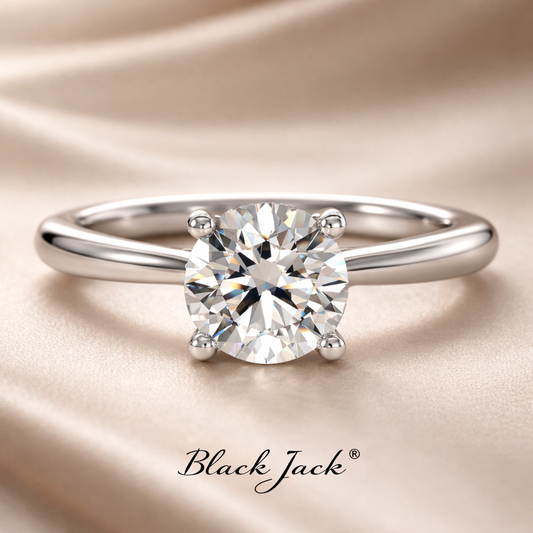 1.50 CT Round Lab Grown Diamond Engagement Ring | IGI Certified | 14K White Gold Solitaire Ring