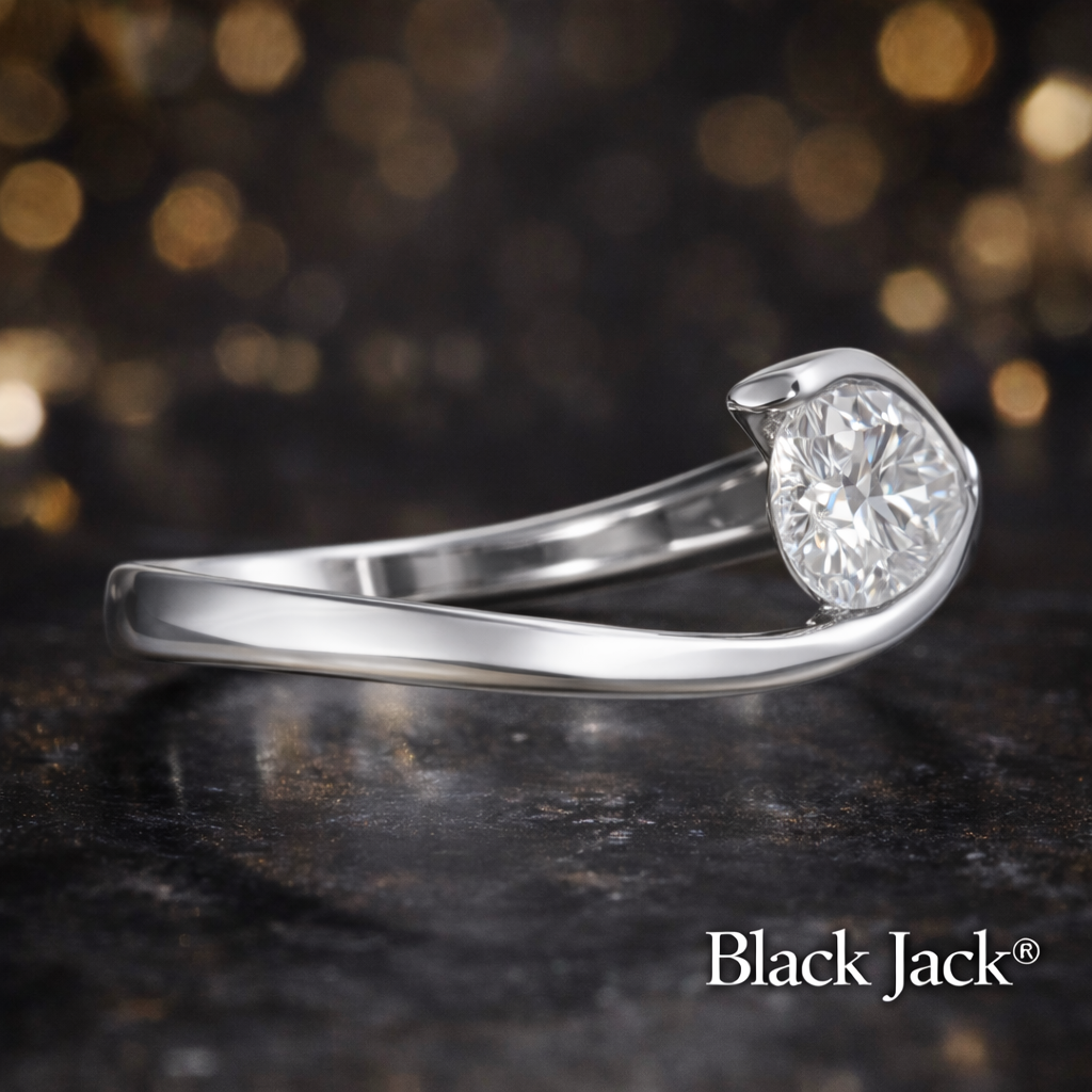 1.50 CT White Pear Shape Memory Diamond Ring – Pet or Human Ashes to Lab-Grown Diamond – 14K White Gold