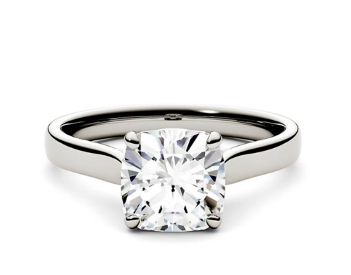 2.00 Ct. Cushion cut Moissanite Engagement Ring by Black Jack
