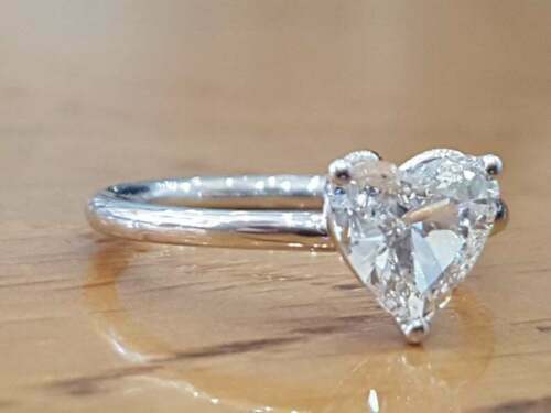 2.50 Ct. Heart Shape Moissanite Engagement Ring by Black Jack