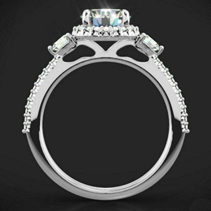 2.00 Ct. Round Shape Moissanite Engagement Ring by Black Jack