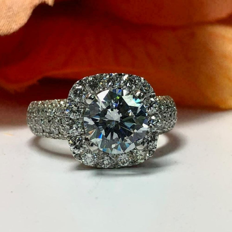 Copy of 2.50 Ct. Round Shape Moissanite Engagement Ring by Black Jack