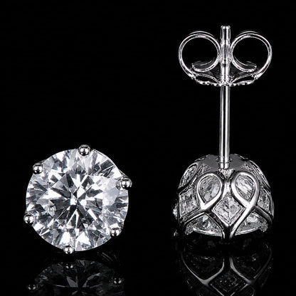 2.00 Ct Forever Remembered Memory Diamond Earrings Memorial Gift Black Jack