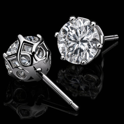2.00 Ct Forever Remembered Memory Diamond Earrings Memorial Gift Black Jack