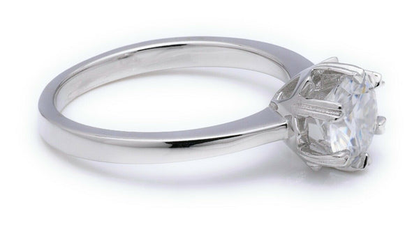 1.50 Ct. Round cut Moissanite Engagement Ring by Black Jack