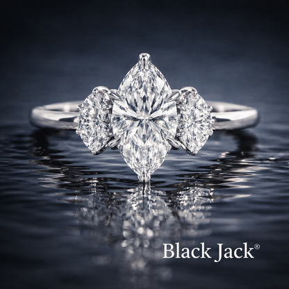 2.50 CT Memory Diamond Ring from Ashes – Marquise Cut Pet or Human Ashes to Diamond Wedding Ring in 14K White Gold