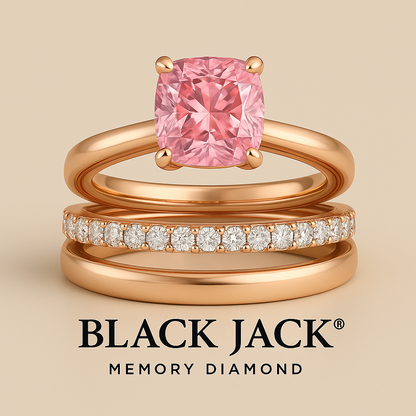2.00 CT Pink Memory Diamond Wedding Trio Set – Pet or Human Ashes to Diamond Ring in 14K White Gold