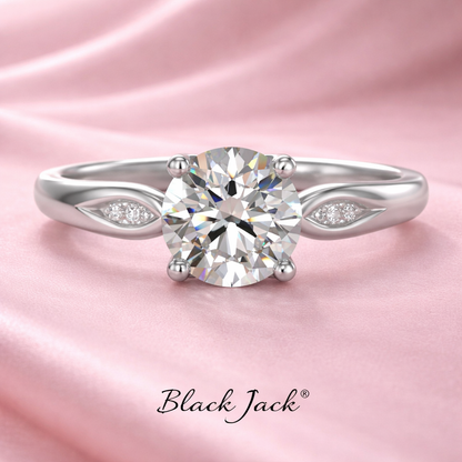 2.20 CT Round Lab Grown Diamond Engagement Ring in 14K White Gold IGI Certified