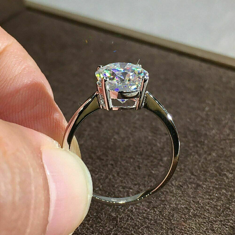 Solitaire 3.00 Ct. Oval cut Moissanite Engagement Ring by Black Jack