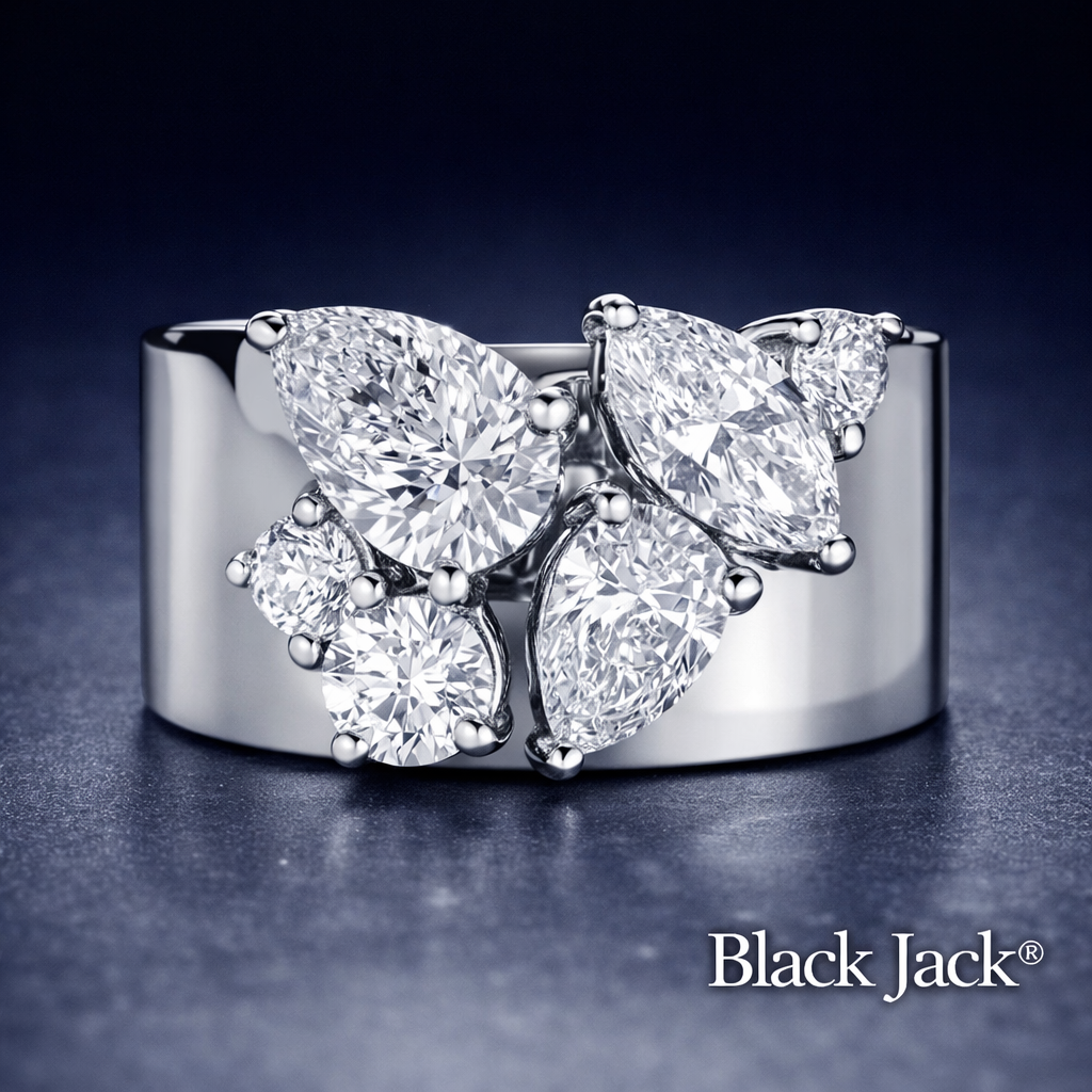 2.25 CT Multi-Stone Memory Diamond Ring from Pet or Human Ashes – 14K White Gold